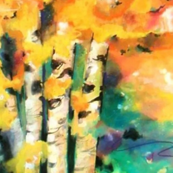 XXL OOAK Aspen Trees - Original painting by Kathy Morton Stanion - Picture 7 of 7
